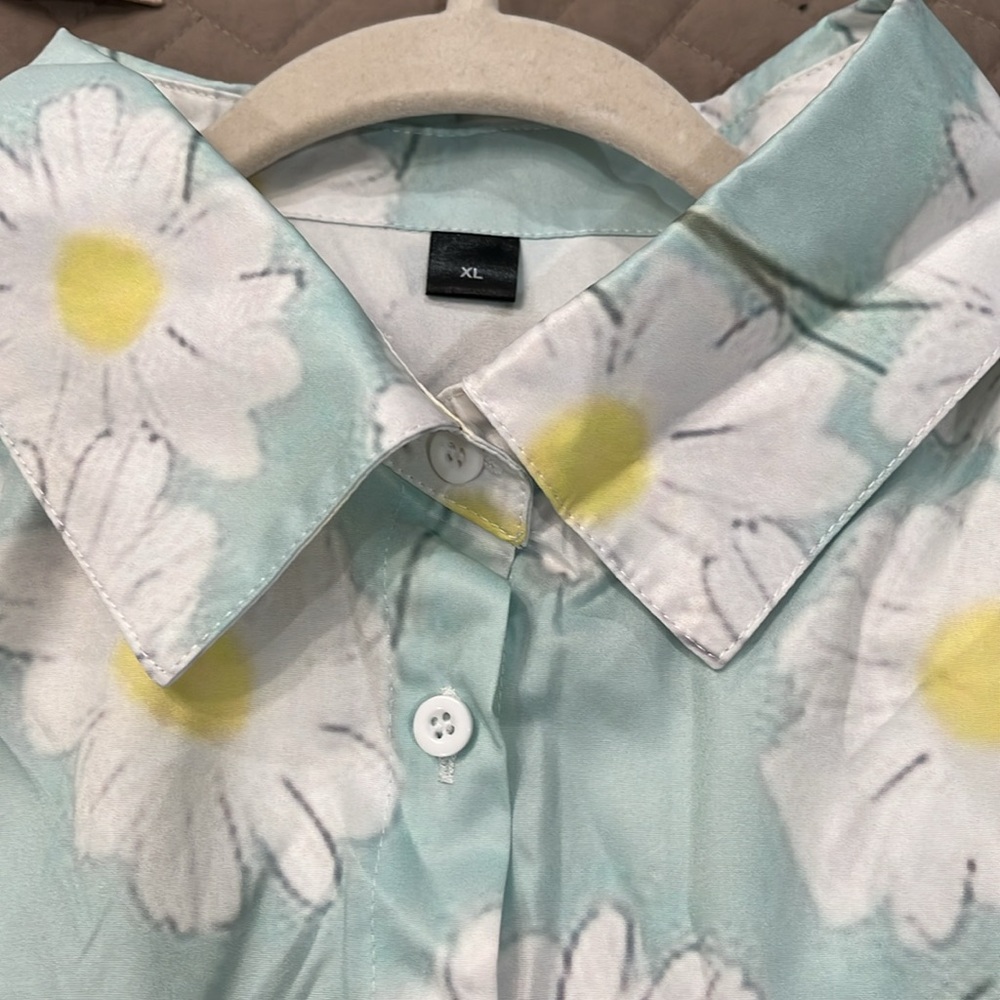 Floral Midi Waist-defined Shirt Dress/NWOT/XL - Picture 13 of 16